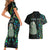 Custom New Zealand Couples Matching Short Sleeve Bodycon Dress and Hawaiian Shirt Silver Fern and Hei Tiki with Papua Shell Maori Tribal LT03 - Polynesian Pride