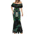 Custom New Zealand Mermaid Dress Silver Fern and Hei Tiki with Papua Shell Maori Tribal LT03 - Polynesian Pride