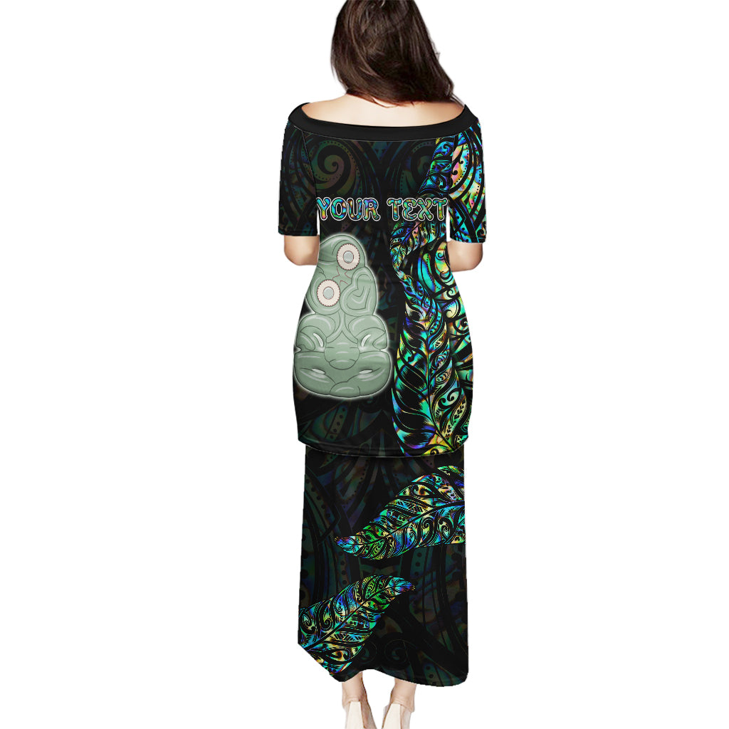 Custom New Zealand Puletasi Silver Fern and Hei Tiki with Papua Shell Maori Tribal LT03 - Polynesian Pride