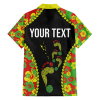 Personalised Vanuatu Running Family Matching Puletasi and Hawaiian Shirt Footprint and Hibiscus Polynesian Style LT03 - Polynesian Pride