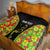 Personalised Vanuatu Running Quilt Footprint and Hibiscus Polynesian Style