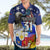 Filipino American History Month Hawaiian Shirt Filipino Coat Of Arms and American Eagle Splash Style LT03 - Polynesian Pride