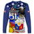 Filipino American History Month Long Sleeve Shirt Filipino Coat Of Arms and American Eagle Splash Style LT03 - Polynesian Pride