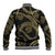 Hawaiian Kakau Art and Hisbiscus Tattoo Baseball Jacket Tribal Pattern-Gold Style - Polynesian Pride