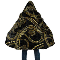 Hawaiian Kakau Art and Hisbiscus Tattoo Cloak Tribal Pattern-Gold Style - Polynesian Pride