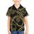 Hawaiian Kakau Art and Hisbiscus Tattoo Kid Hawaiian Shirt Tribal Pattern-Gold Style - Polynesian Pride