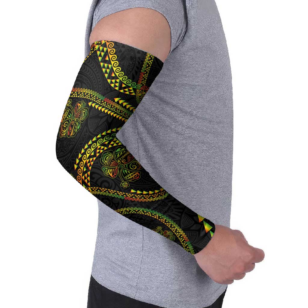 Hawaiian Kakau Art and Hisbiscus Tattoo Arm Sleeves Tribal Pattern-Reggae Style - Polynesian Pride