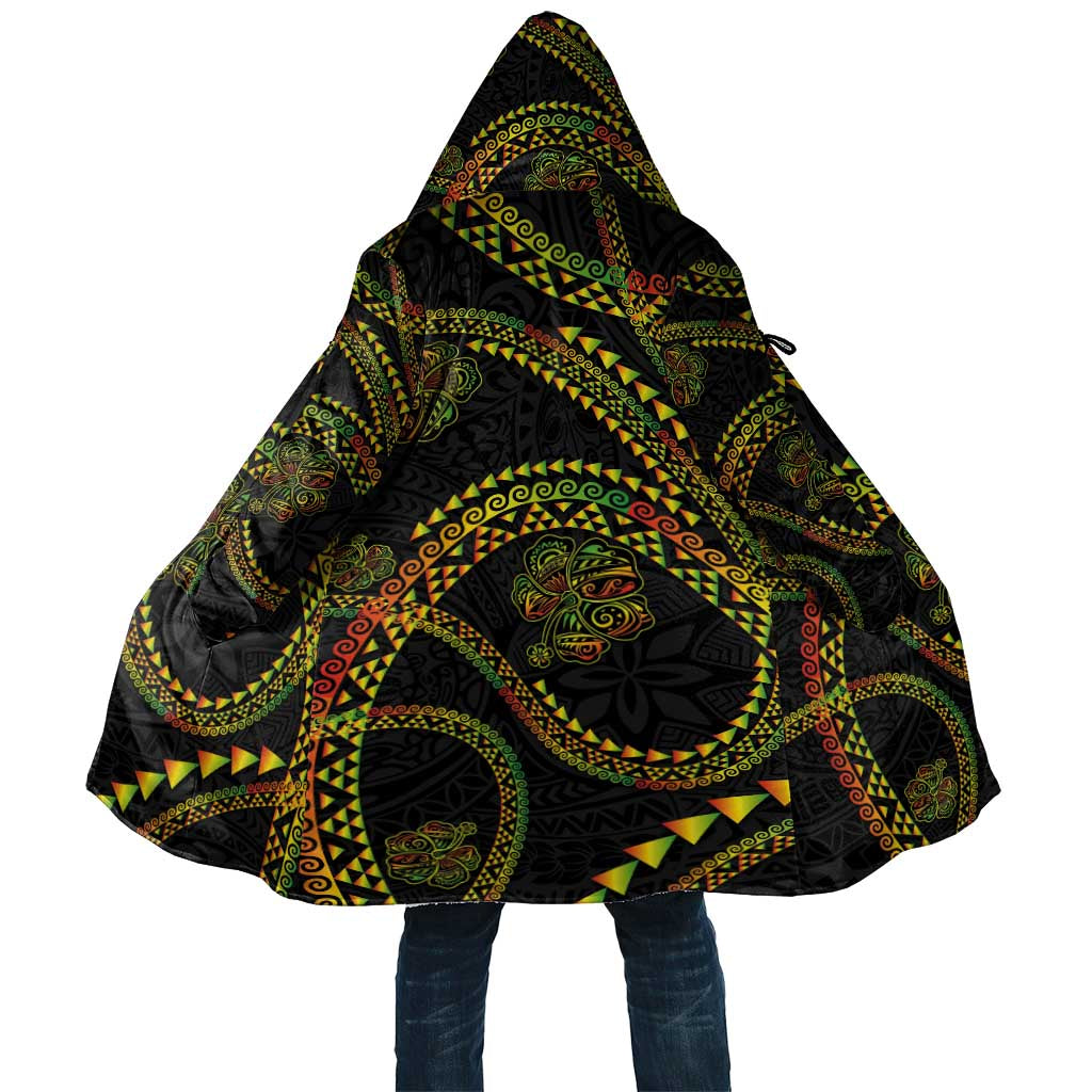 Hawaiian Kakau Art and Hisbiscus Tattoo Cloak Tribal Pattern-Reggae Style - Polynesian Pride