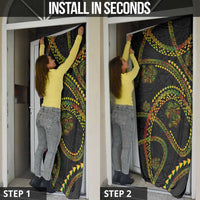 Hawaiian Kakau Art and Hisbiscus Tattoo Door Cover Tribal Pattern-Reggae Style - Polynesian Pride