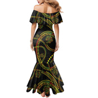 Hawaiian Kakau Art and Hisbiscus Tattoo Family Matching Mermaid Dress and Hawaiian Shirt Tribal Pattern-Reggae Style LT03 - Polynesian Pride
