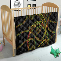 Hawaiian Kakau Art and Hisbiscus Tattoo Quilt Tribal Pattern-Reggae Style - Polynesian Pride
