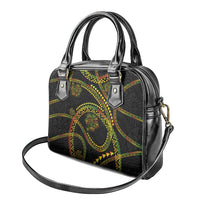 Hawaiian Kakau Art and Hisbiscus Tattoo Shoulder Handbag Tribal Pattern-Reggae Style - Polynesian Pride