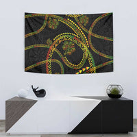 Hawaiian Kakau Art and Hisbiscus Tattoo Tapestry Tribal Pattern-Reggae Style - Polynesian Pride