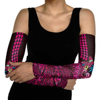 Hawaiian Abstract Sea Turtle Arm Sleeves Polynesian Tapa Art and Kakau Tattoo Pink WaterColor - Polynesian Pride