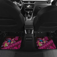 Hawaiian Abstract Sea Turtle Car Mats Polynesian Tapa Art and Kakau Tattoo Pink WaterColor - Polynesian Pride