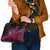 Hawaiian Abstract Sea Turtle Shoulder Handbag Polynesian Tapa Art and Kakau Tattoo Pink WaterColor - Polynesian Pride