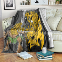 Hawaii Island Blanket Hawaiian Warrior and Kakau Symbols Abstract Tattoo LT03 - Polynesian Pride