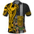 Custom Hawaii Island Polo Shirt Hawaiian Warrior and Kakau Symbols Abstract Tattoo LT03 Yellow - Polynesian Pride