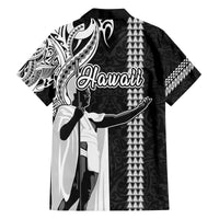 Hawaii Island Family Matching Off Shoulder Maxi Dress and Hawaiian Shirt Hawaiian King and Kakau Symbols Abstract Shoulder Tattoo LT03 - Polynesian Pride