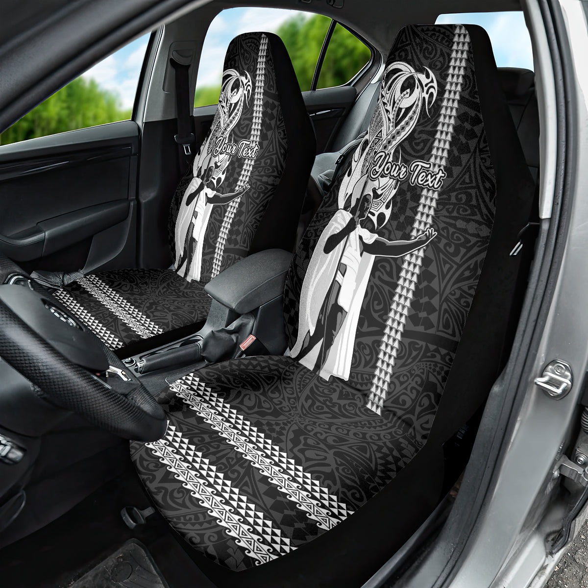 Custom Hawaii Island Car Seat Cover Hawaiian King and Kakau Symbols Abstract Shoulder Tattoo LT03 - Polynesian Pride