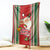 Kiribati Christmas Blanket Santa With Gift Bag Behind Ribbons Seamless Red Maori LT03 Red - Polynesian Pride