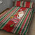 Kiribati Christmas Quilt Bed Set Santa With Gift Bag Behind Ribbons Seamless Red Maori LT03 - Polynesian Pride