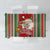 Kiribati Christmas Tablecloth Santa With Gift Bag Behind Ribbons Seamless Red Maori LT03 Red - Polynesian Pride