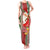 Kiribati Christmas Tank Maxi Dress Santa With Gift Bag Behind Ribbons Seamless Red Maori LT03 Women Red - Polynesian Pride