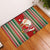 Custom Kiribati Christmas Rubber Doormat Santa With Gift Bag Behind Ribbons Seamless Red Maori LT03 Red - Polynesian Pride