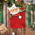 Custom Kiribati Christmas Tree Skirt Santa With Gift Bag Behind Ribbons Seamless Red Maori LT03 - Polynesian Pride