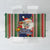 Kiribati Christmas Tablecloth Santa With Gift Bag Behind Ribbons Seamless Blue Maori LT03 Blue - Polynesian Pride