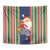 Kiribati Christmas Tapestry Santa With Gift Bag Behind Ribbons Seamless Blue Maori LT03 - Polynesian Pride