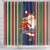 Custom Kiribati Christmas Shower Curtain Santa With Gift Bag Behind Ribbons Seamless Blue Maori LT03 - Polynesian Pride