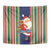 Custom Kiribati Christmas Tapestry Santa With Gift Bag Behind Ribbons Seamless Blue Maori LT03 - Polynesian Pride