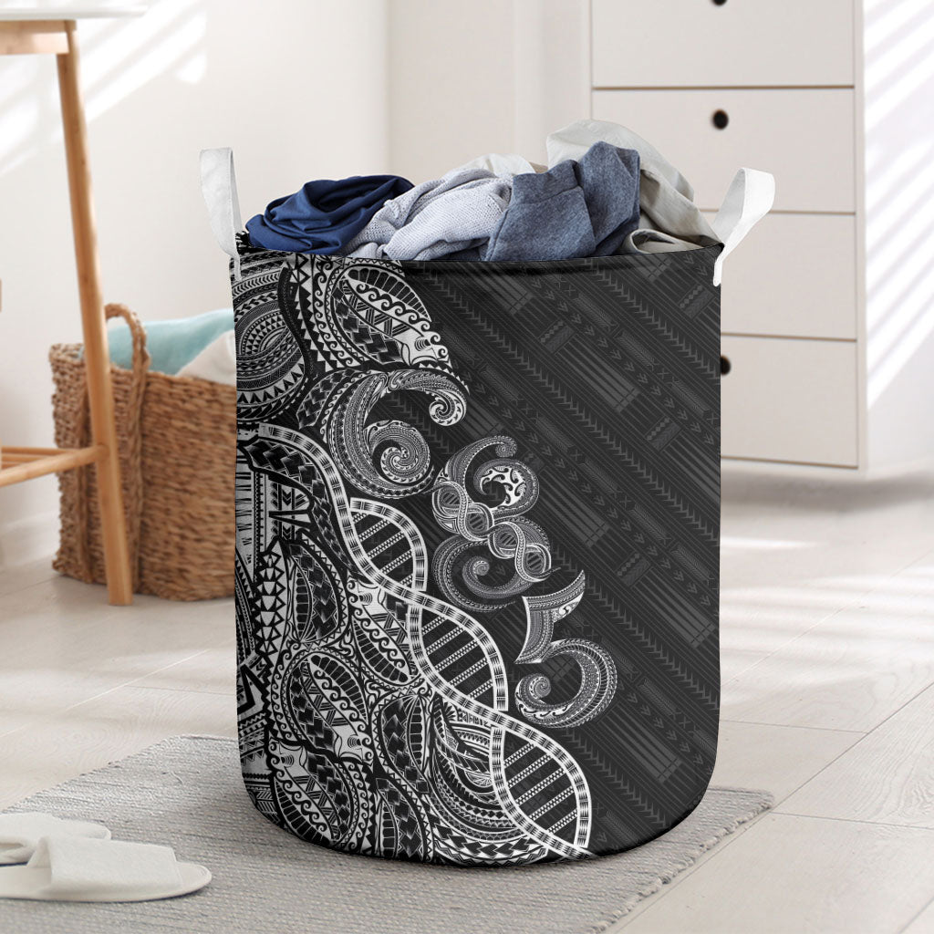 Samoan Traditional Tattoo 685 Laundry Basket Tribal Tatau DNA Black Color