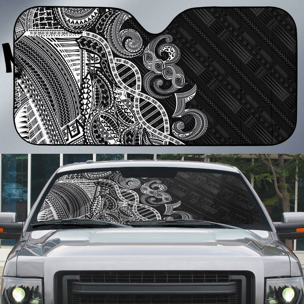 Samoan Traditional Tattoo 685 Auto Sun Shade Tribal Tatau DNA Black Color