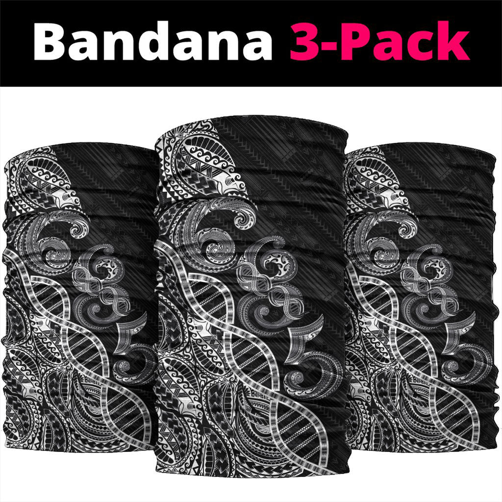 Samoan Traditional Tattoo 685 Neck Gaiter Tribal Tatau DNA Black Color