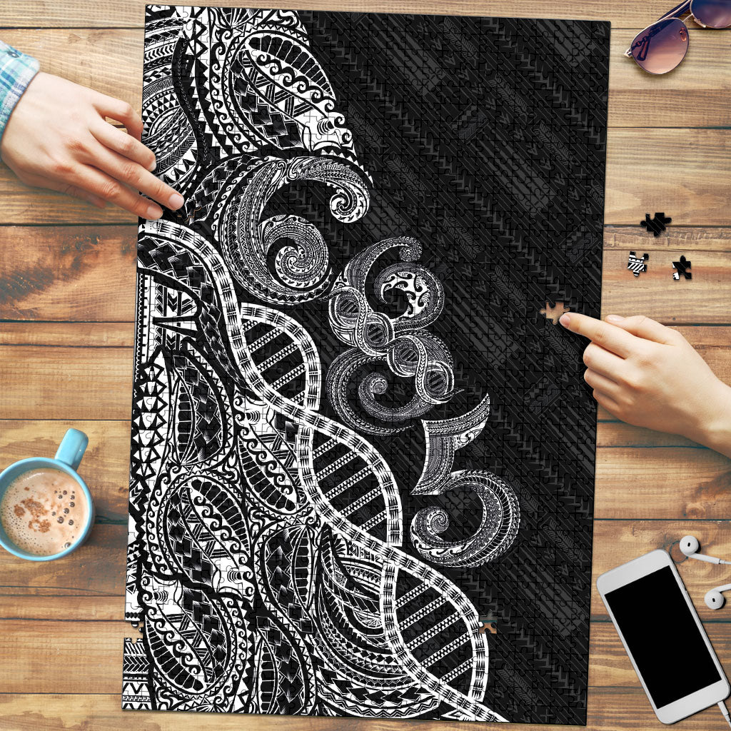 Samoan Traditional Tattoo 685 Puzzle Tribal Tatau DNA Black Color