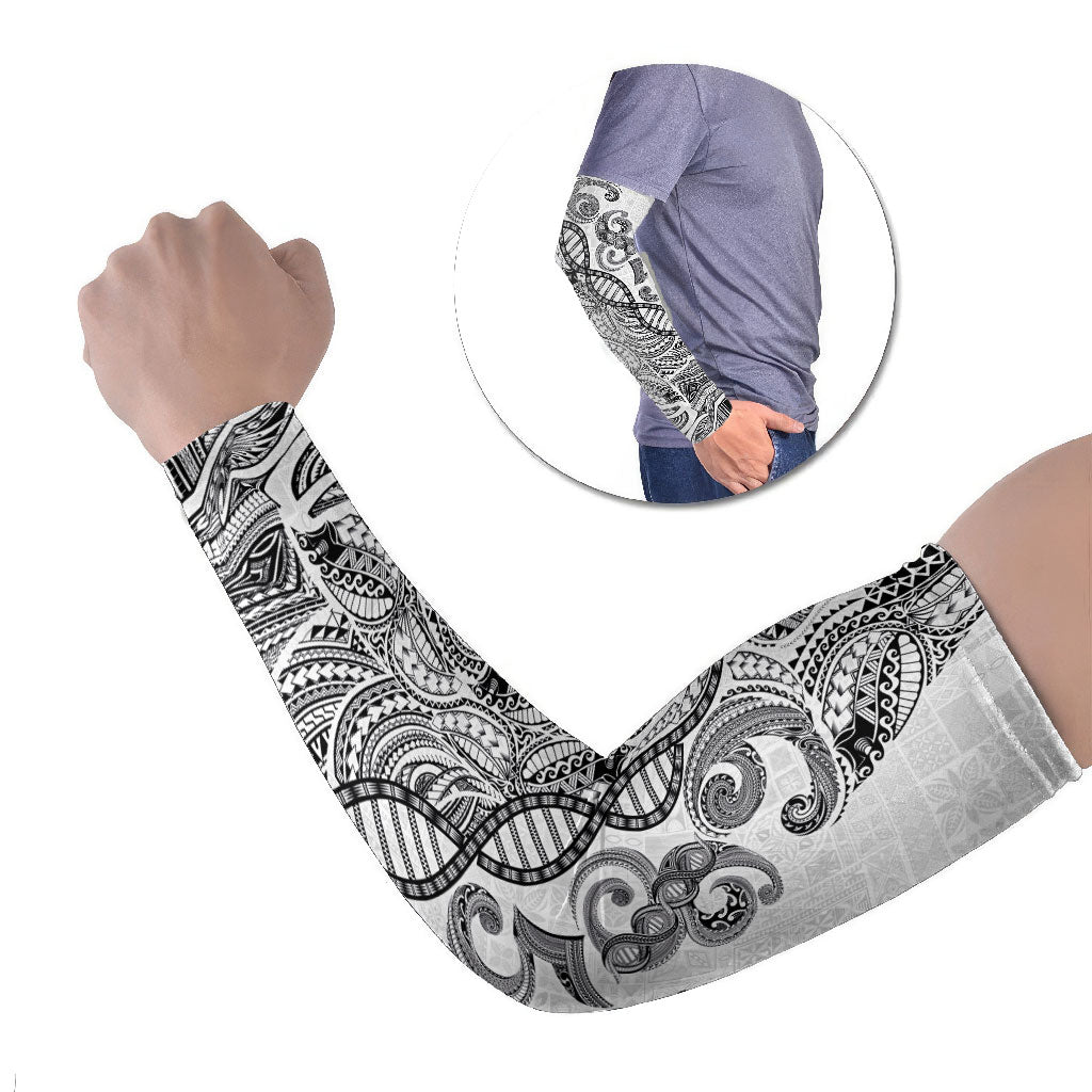 Samoan Traditional Tattoo 685 Arm Sleeves Tribal Tatau DNA White Color