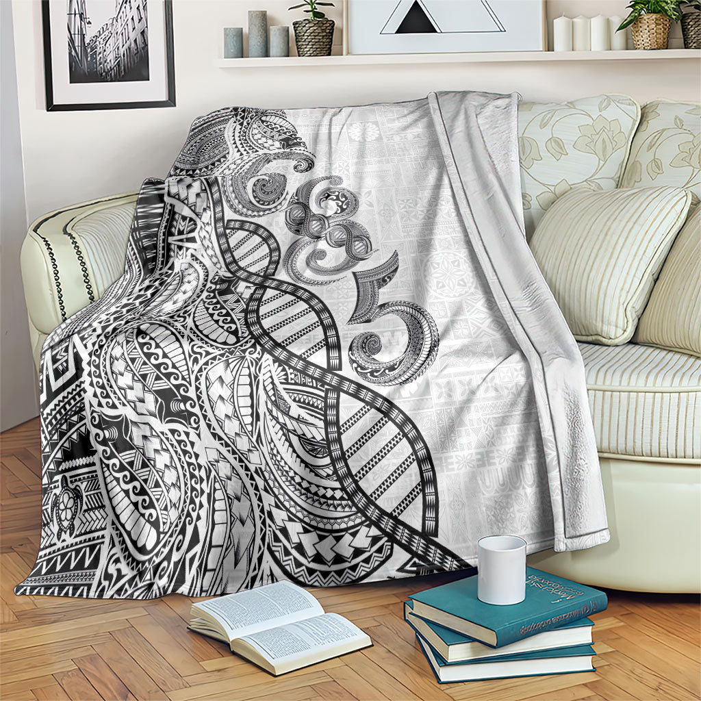Samoan Traditional Tattoo 685 Blanket Tribal Tatau DNA White Color