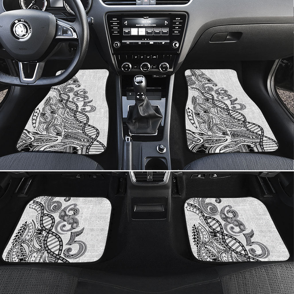 Samoan Traditional Tattoo 685 Car Mats Tribal Tatau DNA White Color