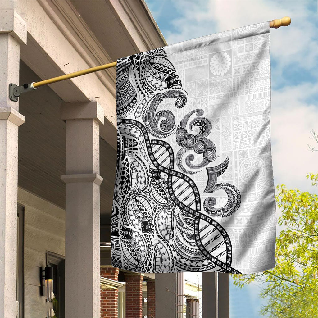 Samoan Traditional Tattoo 685 Garden Flag Tribal Tatau DNA White Color