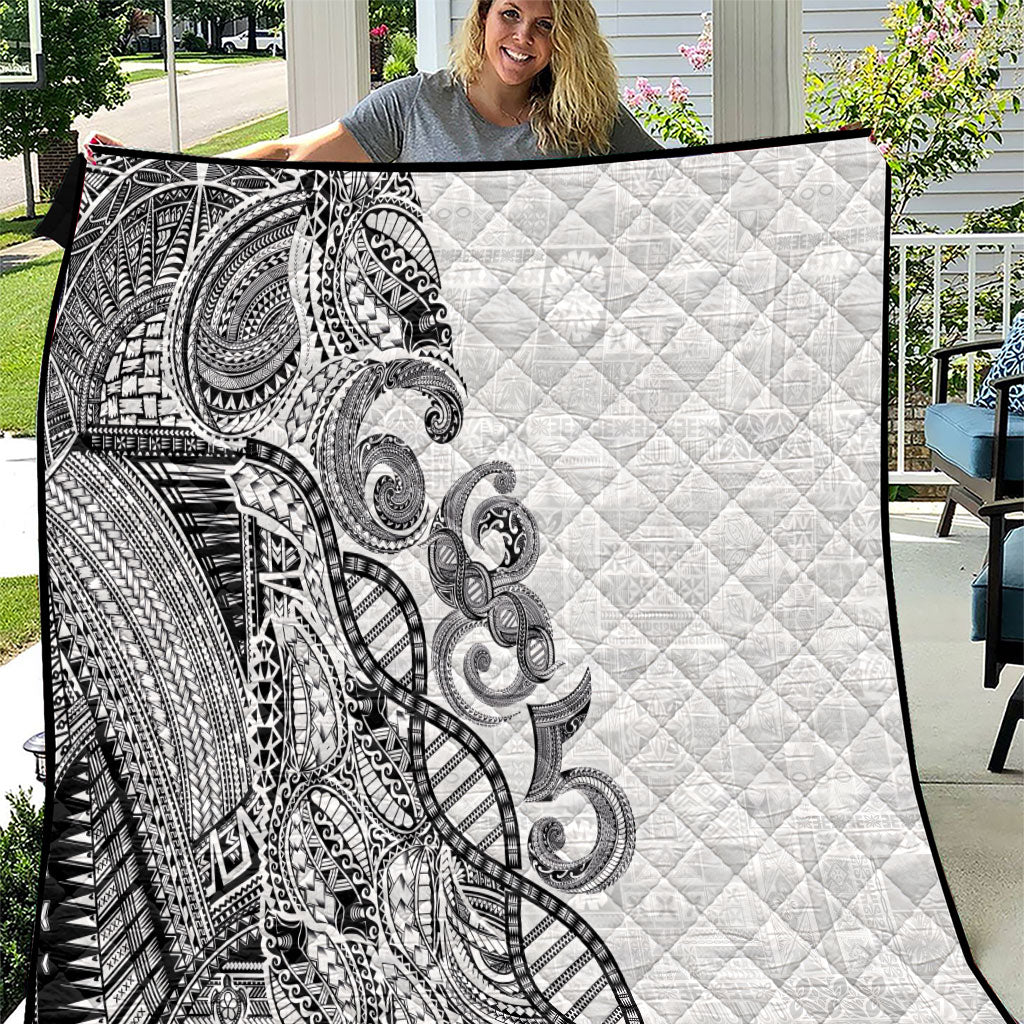 Samoan Traditional Tattoo 685 Quilt Tribal Tatau DNA White Color