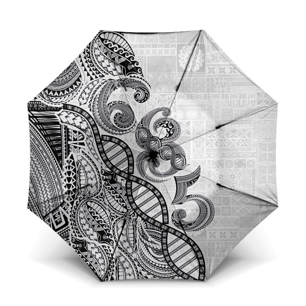 Samoan Traditional Tattoo 685 Umbrella Tribal Tatau DNA White Color