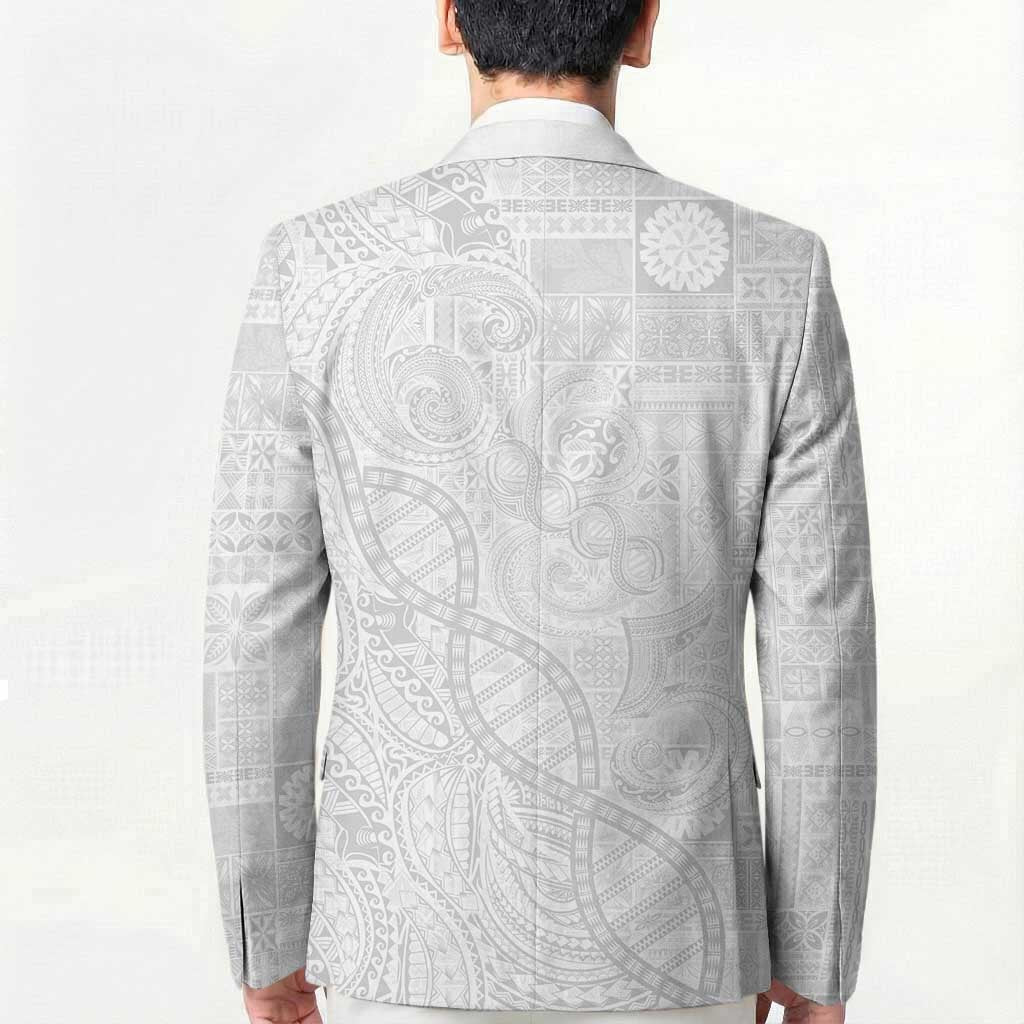 Samoan Traditional Tattoo 685 Blazer Tribal Tatau DNA All-White LT03 - Polynesian Pride