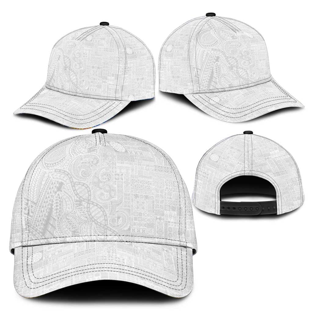 Samoan Traditional Tattoo 685 Classic Cap Tribal Tatau DNA All-White LT03 - Polynesian Pride