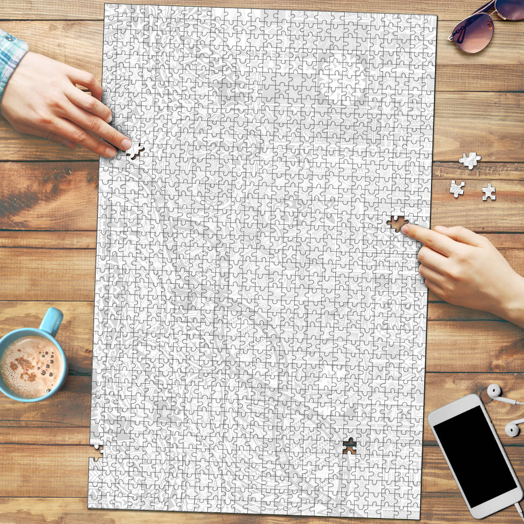 Samoan Traditional Tattoo 685 Puzzle Tribal Tatau DNA All-White