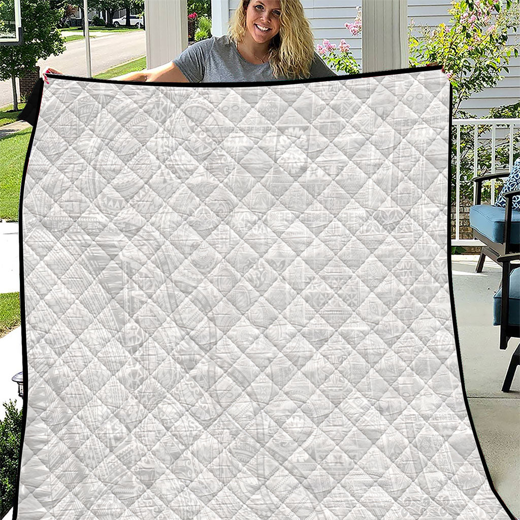 Samoan Traditional Tattoo 685 Quilt Tribal Tatau DNA All-White