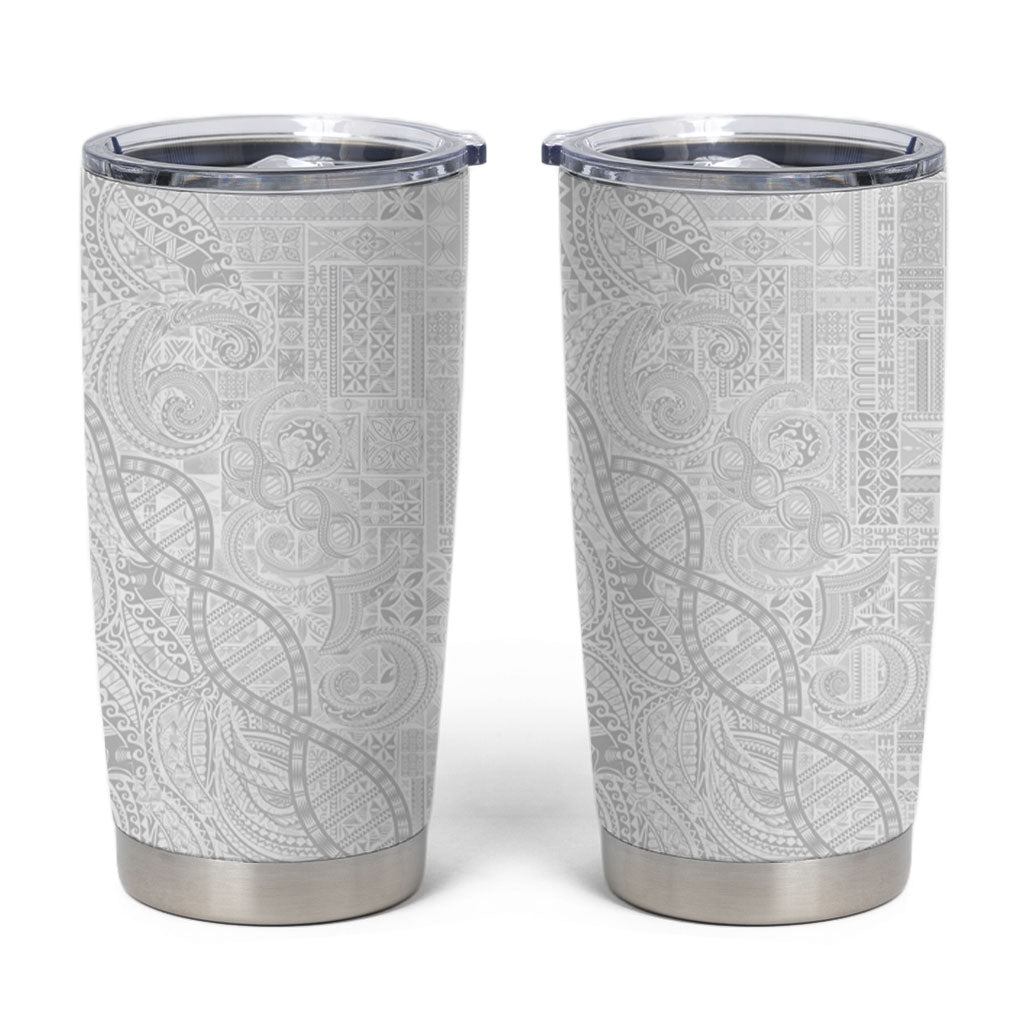 Samoan Traditional Tattoo 685 Tumbler Cup Tribal Tatau DNA All-White