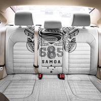 Super Samoa 685 Tribal Tattoo Back Car Seat Cover Siapo Pattern White Edition LT03 - Polynesian Pride